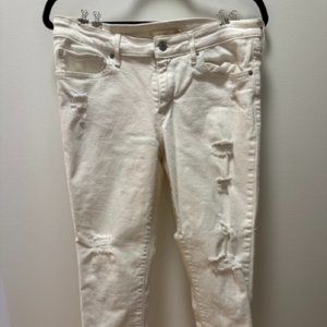 Levi's 711 White Wash Distressed Skinny Jeans - Size 31